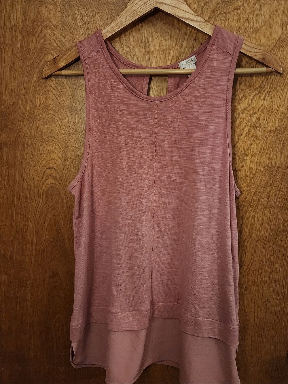 J. Crew Dusty Rose Layered Sleeveless Tank Size Medium